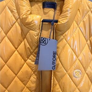 G/FORE Men's Yellow Quilted Vest